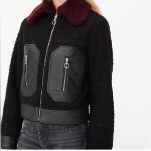 Sandro Black and Burgundy Jacket